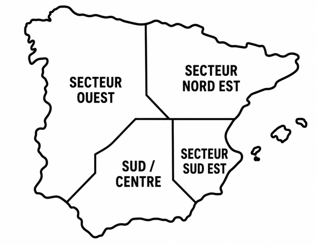carte d'Espagne pour contact espagnol rtbiosourcing
